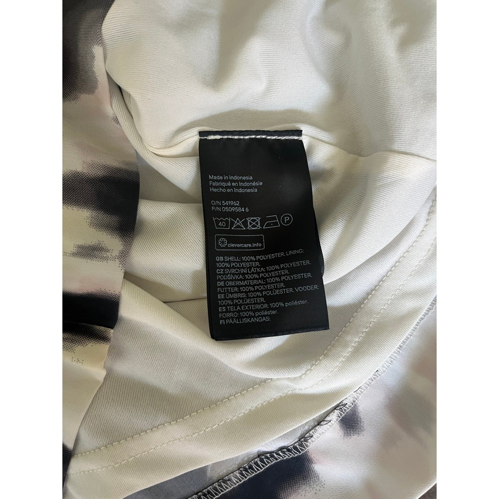 H&M Watercolor Shift Dress sz 4 Black White Abstract Sleeveless Office Business - Picture 7 of 7
